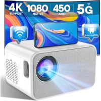 KYASTER 1080P Nativo Projector, 450 ANSI Lumens, 4K