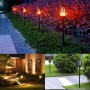 kefflum Solar Outdoor Garten Flammenlichter 4/6/8 Stück Solarleuchten 96 LED Outdoor Garten Solarfackeln Outdoor mit realistischen Flammen, IP65 wasserdicht