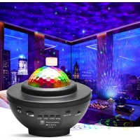 LED night light, starry sky projector with Bluetooth speaker, remote control and timer