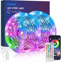 TVLIVE 10m LED Strip, Bluetooth RGB LED Strip, App Control