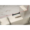 Rope spirit level for stone and road work, 78mm, with aluminum base, ideal for masonry, useful in building foundations and terraces