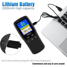LifeBasis Air Quality Meter Детектор формальдегіду для HCHO TVOC VOC AQI PM1.0 PM2.5 PM10