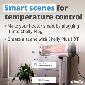 Розетка Shelly Plug 16A з керуванням Wi-Fi та контролем живлення | Програма iOS для Android | Сумісний із Alexa та Google Home | Створення інтелектуальних власних сцен | Вбудований таймер зворотного відліку
