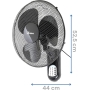 ARDES Wandventilator mit 3 rotierenden Flügeln