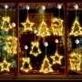 Guirnaldas navideñas “estrellas” con ventosa 40 LEDs