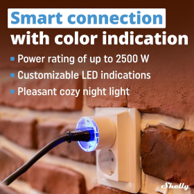 Shelly Plus Plug S - Smart Plug works with Alexa and Google Home, programmable plug with voice control