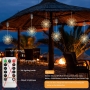 Paquete de 2 luces de fuegos artificiales: Jsdoin 200 Starburst LED Light Christmas Fireworks con control impermeable de 8 modos (control remoto no incluido)