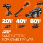 Lithium-ion battery 4 Ah. For Worx Powershare WA3553 tools