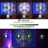 Guirnalda navideña en forma de copo de nieve 120 x 130 cm, 320 LED
