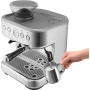 SENCOR espresso machine with Barista Express coffee grinder, brushed stainless steel