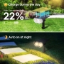 Linkind outdoor solar lights, 800 lumens with 22 LEDs, 3 brightness levels