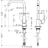 hansgrohe Focus M41 - grifo de cocina con caño altura 260 mm, giratorio 360°