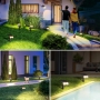 Linkind outdoor solar lights, 800 lumens with 22 LEDs, 3 brightness levels