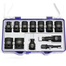 Case for 1/2" impact sockets with accessories (12 pcs.)