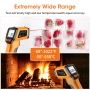 Digital Infrared Thermometer -50℃~550℃, Non-Contact Laser Temperature Gun with LCD Display, Infrared Thermometer for Grill, Oven, Adjustable Emissivity (Not for Humans)