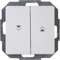 Interruptor de persiana Kopp Paris, IP 20, blanco ártico, 250V~, 651502087