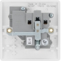 BG Electrical 821-01 Single Pole Single Switch Power Socket, White Moulded, 13 Amp