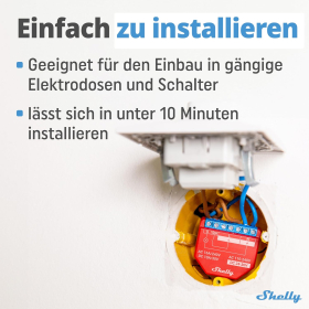Shelly Plus 1PM: Relaisschalter mit WLAN und Bluetooth und Strommessung