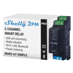 Shelly Pro 2PM | Interruptor de relé inteligente WiFi, LAN y Bluetooth de 2 canales con medición de potencia | Automatización de viviendas y edificios | Compatible con Alexa y Google Home | Aplicación para iOS y Android | Control remoto desde