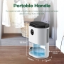 CONOPU DH-CS02 Portable Dehumidifier 2300ml for Bedroom Auto Defrost Auto Shut Off 3 Modes Humidity Control White