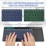 Rii RT518S Kabellose und Bluetooth-Multimedia-Tastatur mit 2 LED-Hintergrundbeleuchtung und großer wiederaufladbarer Multi-Touch-Tastatur für PC, Laptop, Tablets, Smart TV, Windows, MacOS, Linux