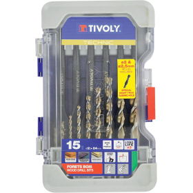 Tivoly 10802470002 Juego de brocas Ranger T15 Wood TECHNIC (3 puntas y broca)