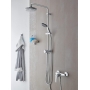 GROHE Vitalio Start 100 – Handbrause 10 cm (1 Strahl, Durchflussbegrenzer 9,5 l/min, Anti-Kalk-System, Universalmontage, Mindestdruck 1 bar), Chrom, 27940000