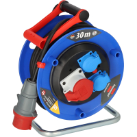 Bobina de cable Brennenstuhl Garant CEE 1 V2 IP44 (Bobina de cable CEE con cable de 30m en negro, Hecho en Alemania, uso constante en exteriores IP44)