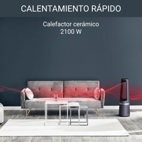 Rowenta Eclipse 3-in-1 air purifier QU506 with a power of 2100 W, filters up to 99.95% of particles, silent