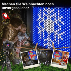 Weihnachtsgirlande in Form einer Schneeflocke 120 x 130 cm, 320 LEDs