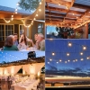 BRTLX Luces de cadena impermeables para exteriores 15 m