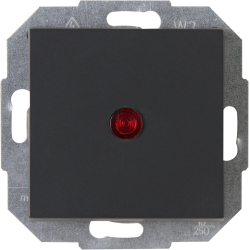 Kopp 588665080 Athenis Kontrollschalter mit Glimmlampe, anthrazit