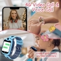 Kids Smartwatch, 4G GPS Watch, Child Tracking and Calls, Smart Watch for Children, Phone, Video Call, Waterproof, SOS Mobile Game, Voice Chat, Alarm Clock, Class Mode, Kids Watch, Student Gift