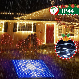 Weihnachtsgirlande in Form einer Schneeflocke 120 x 130 cm, 320 LEDs