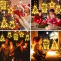 Guirnaldas navideñas “estrellas” con ventosa 40 LEDs