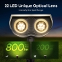 Linkind outdoor solar lights, 800 lumens with 22 LEDs, 3 brightness levels