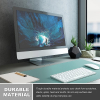 Knodel desk pad, desk mat, 80 x 40cm PVC desk pad, laptop desk pad, waterproof desk pad for office or home use, double-sided (green/grey)