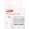 Infrared motion detector EMOS G1240 IP65 for indoor and outdoor use, angle 180°, detection range 12 m, sensitivity 3-2000 lux, also for surface mounting, white