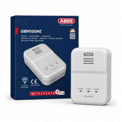 ABUS GWM100ME gas detector for natural gas (methane/town gas) with 85 dB alarm, white