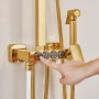 ESOP Gold Shower Column Wall Mount Shower System Shower Set with 22cm * 22cm Shower Head, Hand Shower, Bathtub Faucet, Bidet Sprayer