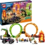 LEGO City Stuntz Double Loop Stunt Arena building set with stunt motor, monster truck and ramp