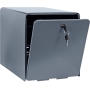 BURG-WÄCHTER letterbox, La Poste approved, 2 doors, 509 ANT BALthazar, anthracite, galvanized steel, with fully opening door and letter stop (door locking at 120°)