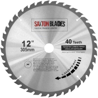 TCT30540T Saxton TCT - Hoja de sierra circular para madera 305 mm x 30 mm x diámetro x 40 dientes para Bosch Makita Dewalt