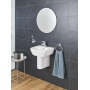 GROHE Eurosmart | Badarmatur - Waschtischarmatur | mit Zugstange, S-Size | 32926002, Silber, Chrom