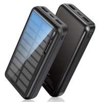 Power bank Artinabs with solar battery and LED backlight with a capacity of 30000 mAh