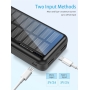 Power bank Artinabs with solar battery and LED backlight with a capacity of 30000 mAh