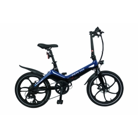 Bicicleta eléctrica plegable Blaupunkt Fiete de 20 pulgadas – Cosmos Blue/Black/modelo 2022