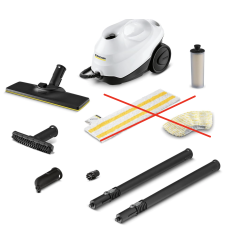 Limpiadora a vapor Kärcher SC 3 EasyFix, presión de vapor: máx. 3,5 bar, tiempo de calentamiento: 30 seg. 3,5 bar, potencia: 1.900 W, superficie de trabajo: 75 m²