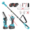 Seesii 4-in-1 Akku-Mini-Kettensäge 6 Zoll