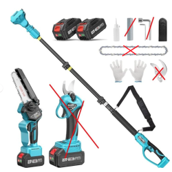 Seesii 4-in-1 Akku-Mini-Kettensäge 6 Zoll